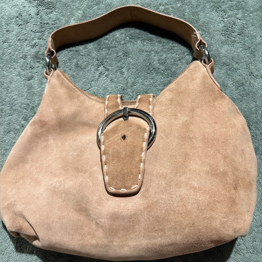 Desmo Elegant Tan Suede shoulder Bag